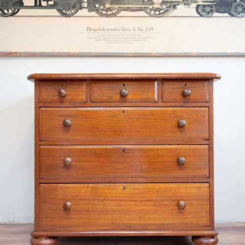 Antique Oak Chest of Drawers | 3 over 3