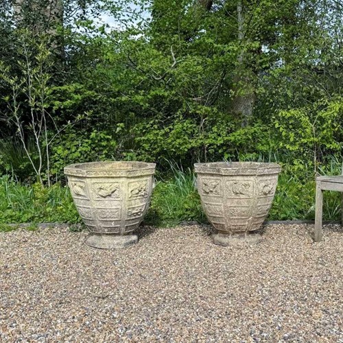 Pair of Large Octagonal Planters