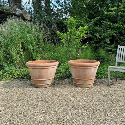 Pair of Large Terracotta Planters