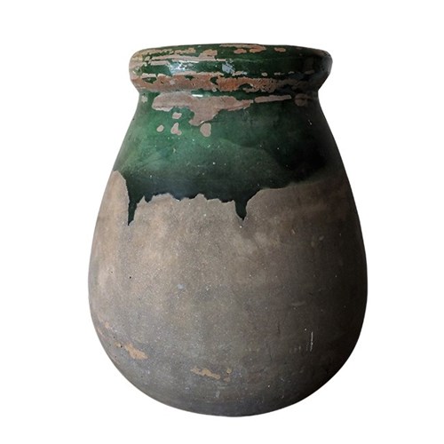 Green Glazed Biot Jarre