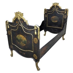 19Th Century Painted Iron Bed