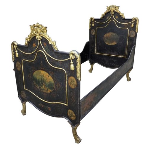 19Th Century Painted Iron Bed