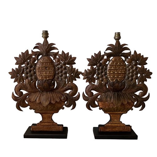 Pair Of Italian Tole Table Lamps