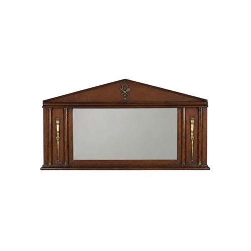 Large Mid-Century Leather Empire Revival Mirror