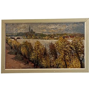 French Landscape Painting 'View Of ...