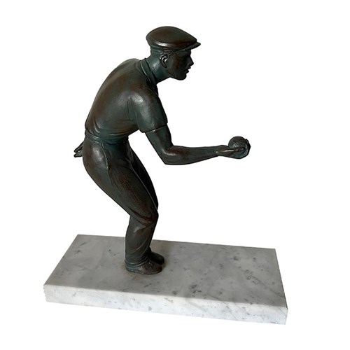 French Boules Player Sculpture