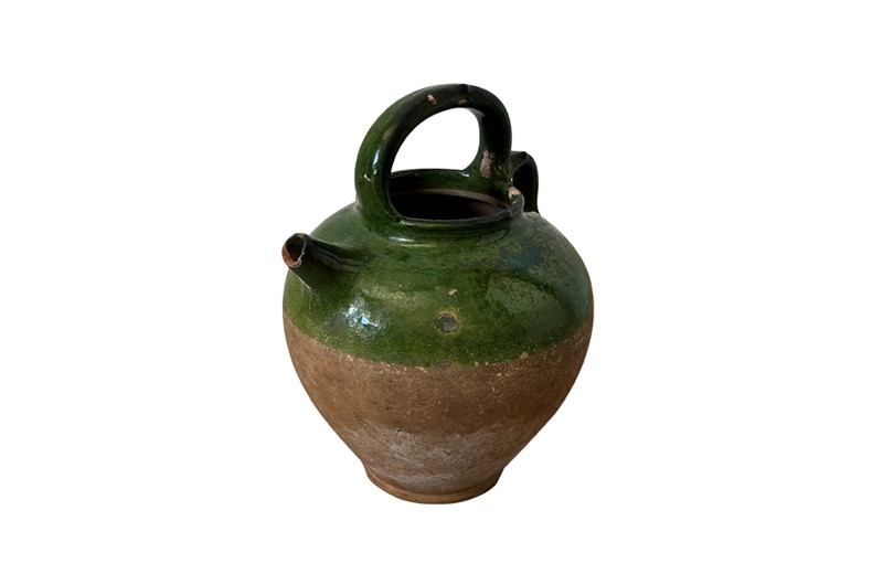 19th century green glazed french pottery jug-ad-ps-green-pottery-french-cruche-4538-2-main-638131802601809592.jpg