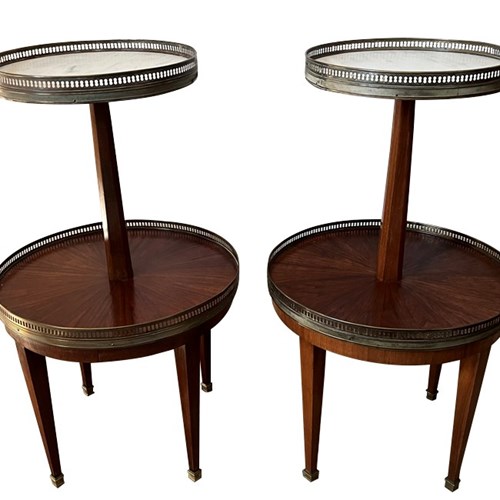 Pair Of Neo-Classical Revival Two-Tiered Side Tables