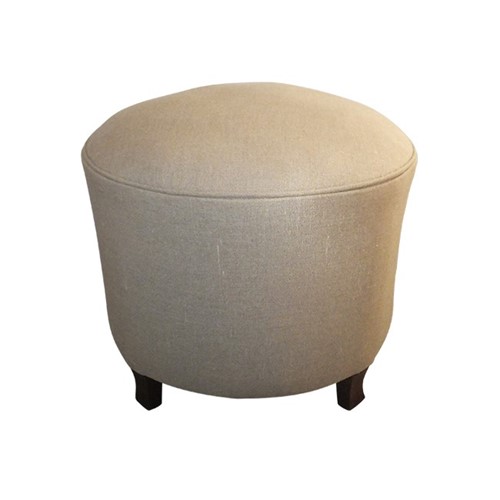 Round French Upholstered Footstool