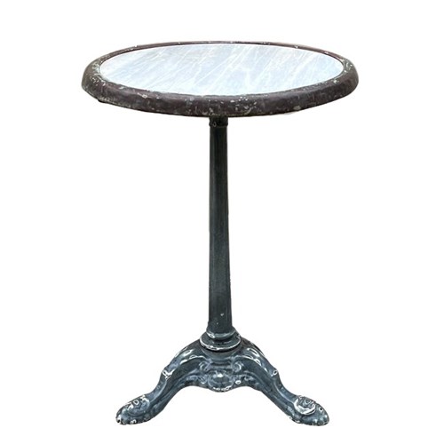 19Th Century French 'Font Emaille' Bistro Gueridon