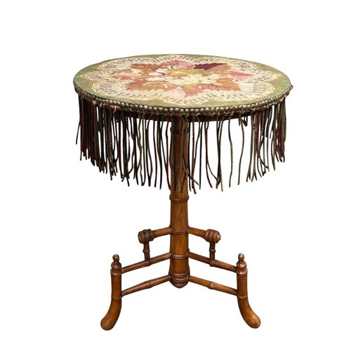 19Th Century Faux Bamboo Gueridon Table