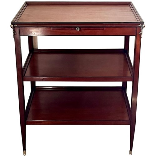 19Th Century French Mahogany Games / Side Table