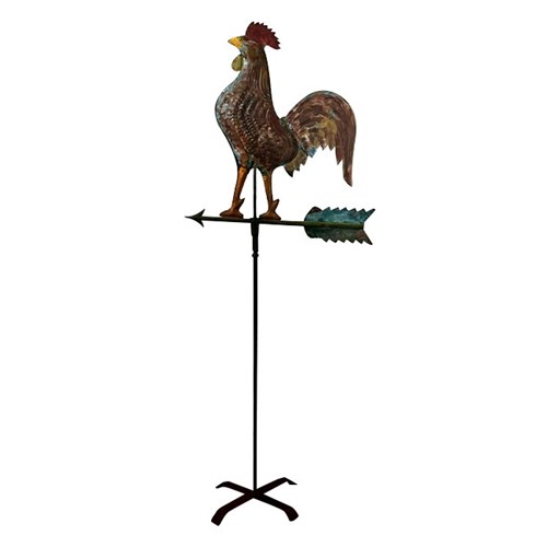 French Polychrome Rooster Weathervane 'Sculpture'