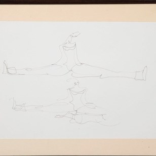 Framed Ink Sketches 'Limbering Up D...