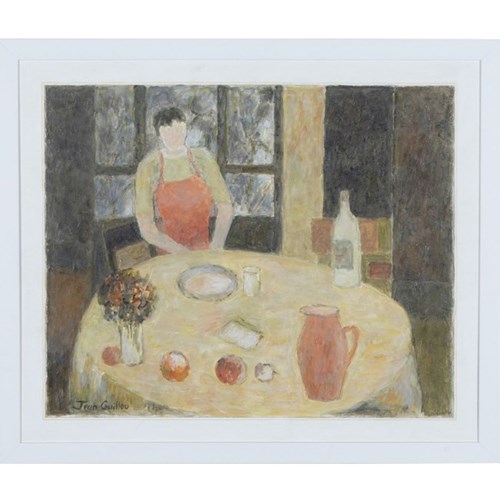20Th Century French Oil Painting 'The Cook'