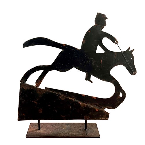 French Horse & Rider Weather Vane Silhouette