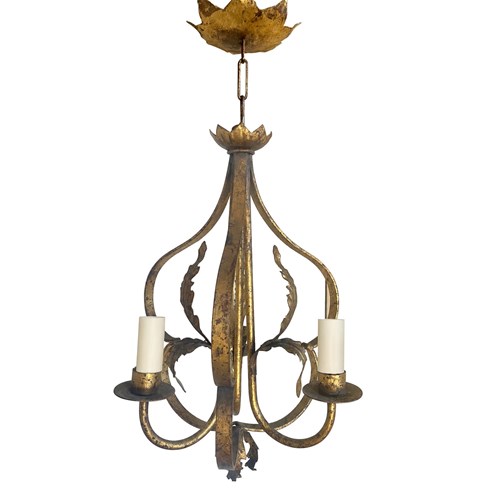 Mid-Century Spanish Hanging Light By Ferrocolor