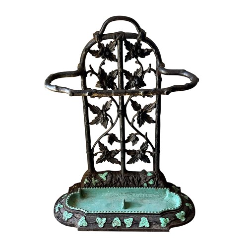 French Art Nouveau Iron Umbrella & Stick Stand