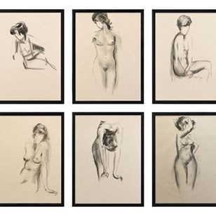 Set Of Six Framed 20Th Century Fren...