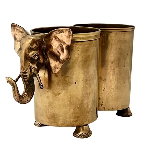 Brass Elephant Bottle Holder