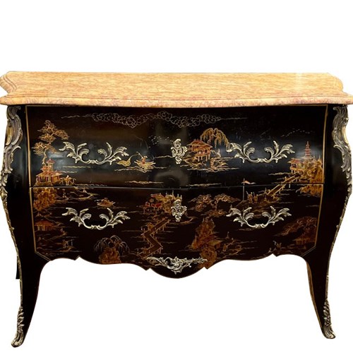 Mid-Century Maison Jansen Style Chinoiserie Commode