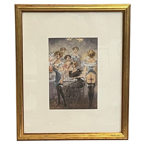 French Belle Époque Watercolour, Circa 1900