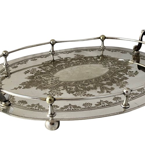 Scottish Silver Plate Oval Tray