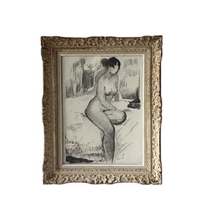 20Th Century French Seated Nude Stu...