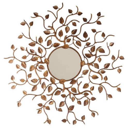 Mid-Century Spanish Wrought Iron Vine Mirror