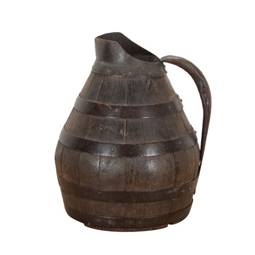 Large 19Th Century Burgundy Wine Jug 