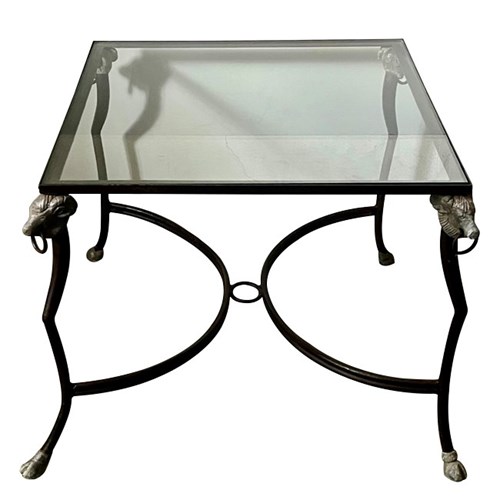 French Iron Maison Jansen Style Coffee Table