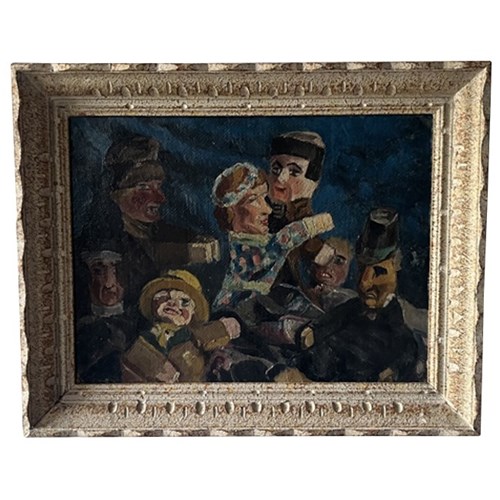 'Les Guignols' Painting Of Puppets
