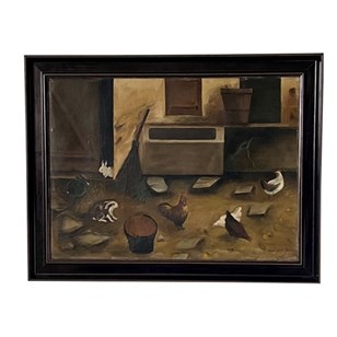 20Th Century French Oil On Board Pa...