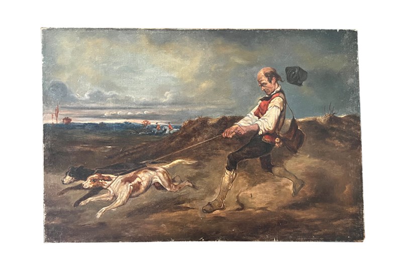 Painting 'Valet De Chiens' After Le Poittevin-adps-antiques-painting-valet-de-chiens-after-le-poittevin-4940-1-main-638307451511689505.jpg