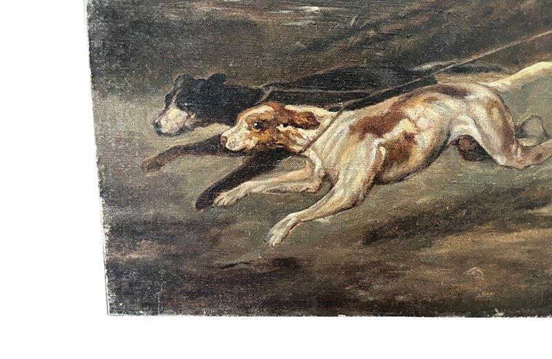 Painting 'Valet De Chiens' After Le Poittevin-adps-antiques-painting-valet-de-chiens-after-le-poittevin-4940-7-main-638307452225159308.jpg