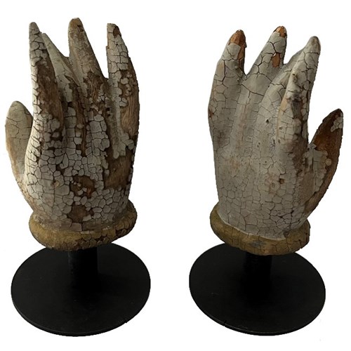 Pair Of Small Early 19Th Century Carved Hands
