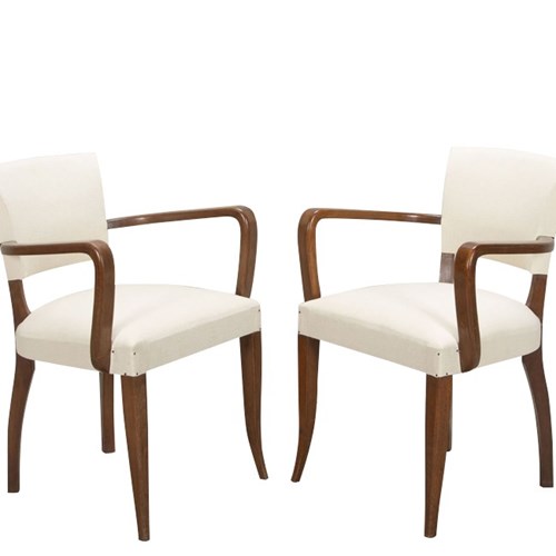 Pair Of Art Deco Style Bridge Chairs