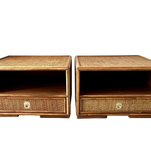 Pair Of Italian Dal Vera Style Nightstands