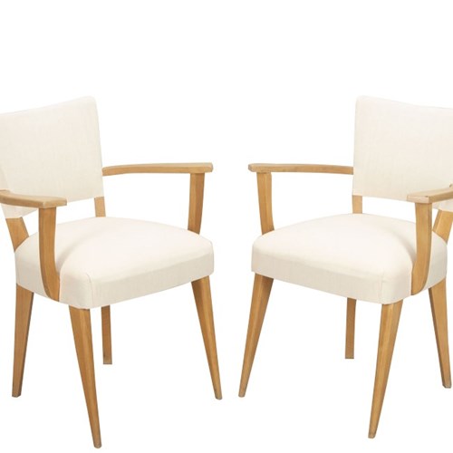 Pair Of Mid-Century French Bridge Chairs