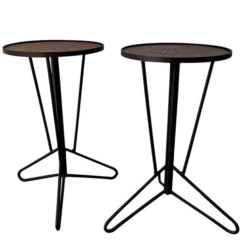 Pair Of Mid Century Iron Cocktail Tables