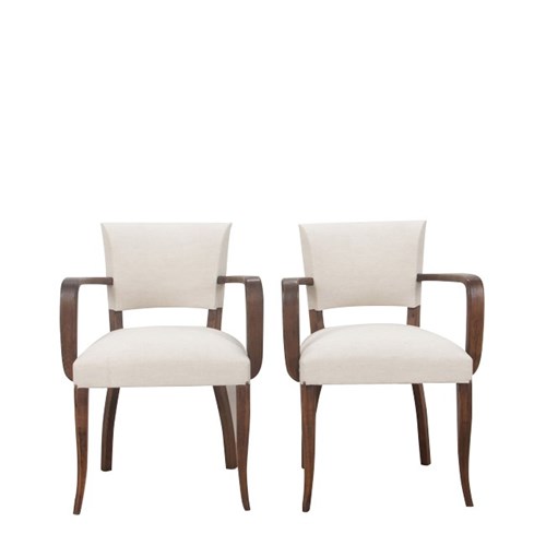 Pair Of Art Deco Style Bridge Chairs