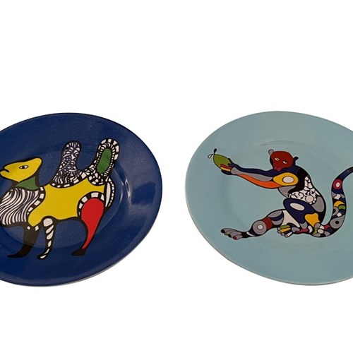 Pair Of 20Th Century Nikki De Saint Phalle Plates