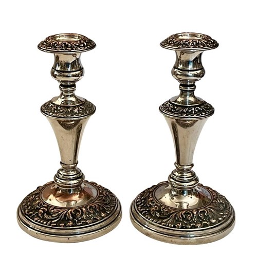 Pair Of Early 20Th Century French Rococo Revival Candlesticks