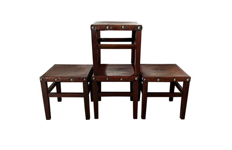 Set Of Four Spanish Leather Stools-adps-antiques-set-four-spanish-leather-stools-5013--4-main-638356748533548184.jpg