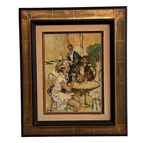 Framed Oil Painting 'Champs Elyses' By Pierre Grisot