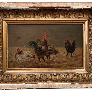Small 19Th Century French Oil Paint...