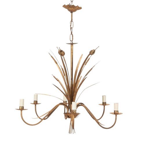 Spanish Bulrush Giltmetal Chandelier