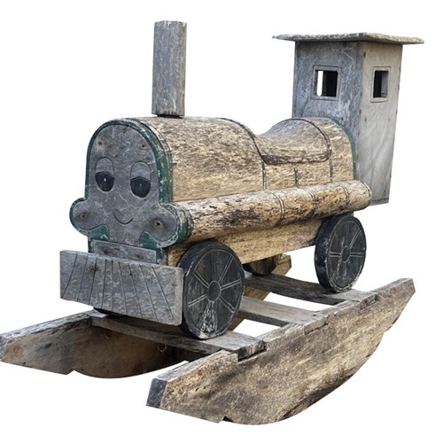 Wooden Toy Train Engine Rocker