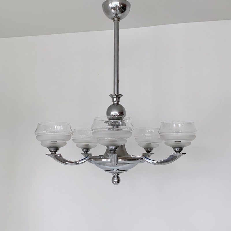 Art Deco Chromed Chandelier with Textured Shades-agapanthus-interiors-art-deco-chromed-chandelier-with-textured-glass-shades-3-main-637014824224050198.jpeg
