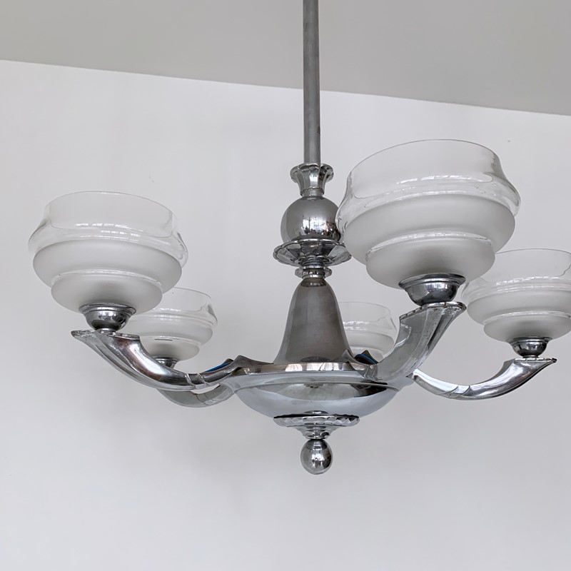 Art Deco Chromed Chandelier with Textured Shades-agapanthus-interiors-art-deco-chromed-chandelier-with-textured-glass-shades-7-main-637014824318736648.jpeg